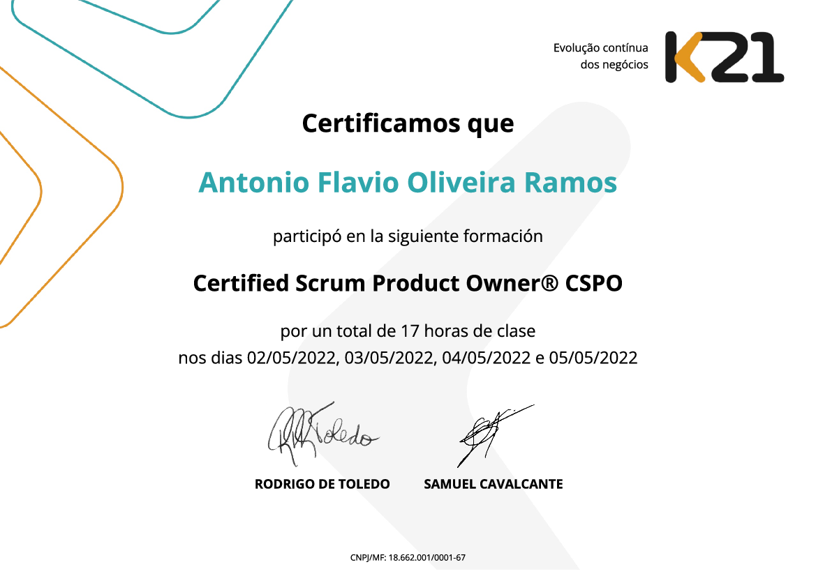 Certificado K21